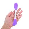 COOPHYA 3pcs Silicone Facial Cleansing Brush Double Head Manual Handheld Skin Scrubber Soft Ergonomic Design for Gentle Exfoliation and Deep Cleaning Portable Mint Green Pink Purple view 4
