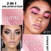 evpct 2Pcs Nude Baby Pink Metallic Glitter Lip Liner and Lipstick Combo, Shimmery Lip Gloss Stain Set Makeup for Women Long Lasting Waterproof 24, Metallic Shimmer Iridescent Glossy Liquid Lipstick view 2