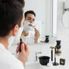 Men Safety Razor Vintage Shaving Gift Set | Butterfly Open DE Safety Razor, Stainless Steel Stand & Bowl, Natural Brush & 10 Blades Black Matte Finish Holiday Gift Idea view 3