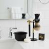 Men Safety Razor Vintage Shaving Gift Set | Butterfly Open DE Safety Razor, Stainless Steel Stand & Bowl, Natural Brush & 10 Blades Black Matte Finish Holiday Gift Idea view 4