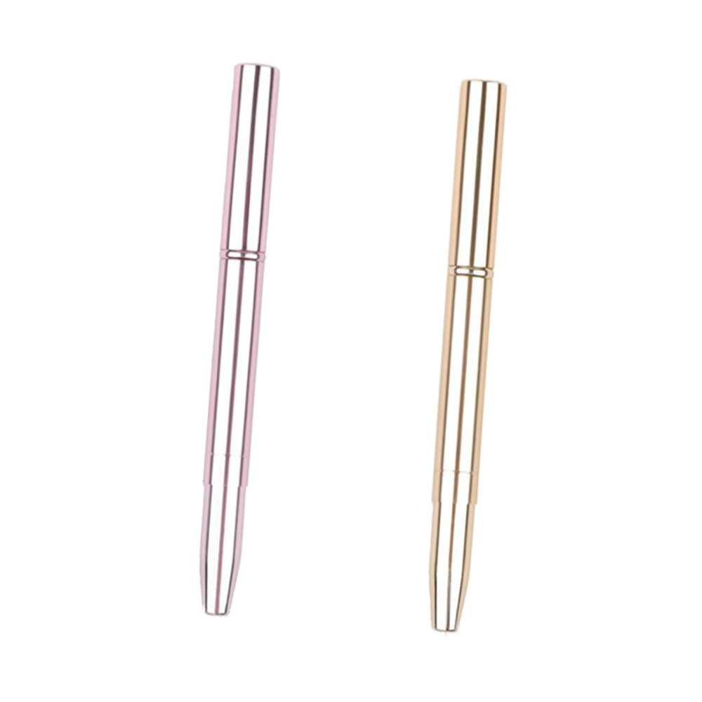 GRADENEVE 2pcs Retractable Double-ended Lip Brush with Cover Makeup Tool for Precise Lipstick and Gloss Application Portable Cosmetic Accessory for Travel and Professional Use Rose Gold Pink