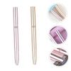 GRADENEVE 2pcs Retractable Double-ended Lip Brush with Cover Makeup Tool for Precise Lipstick and Gloss Application Portable Cosmetic Accessory for Travel and Professional Use Rose Gold Pink view 3