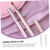 GRADENEVE 2pcs Retractable Double-ended Lip Brush with Cover Makeup Tool for Precise Lipstick and Gloss Application Portable Cosmetic Accessory for Travel and Professional Use Rose Gold Pink view 4