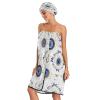 KEEPREAL Women's Spa Towel Wrap Set of 3, Evil Eye Bathrobe Shower Bath Body Wrap with Adjustable Closure#286 view 3