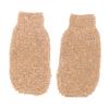 Angoily 2pcs Natural Ramie Jute Bath Scrub Gloves Exfoliating Body Brush Mitts Deep Cleansing Shower Gloves for Men Women Spa Skin Renewal view 1