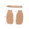 Angoily 2pcs Natural Ramie Jute Bath Scrub Gloves Exfoliating Body Brush Mitts Deep Cleansing Shower Gloves for Men Women Spa Skin Renewal view 2