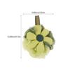 ASAKKURA 3pcs Shower Loofah for Women Soft Mesh Bath Sponge Exfoliating Body Scrubber Lightweight Flower-Shaped Pouf in Yellow Green Pink Portable and Easy to Hang view 2