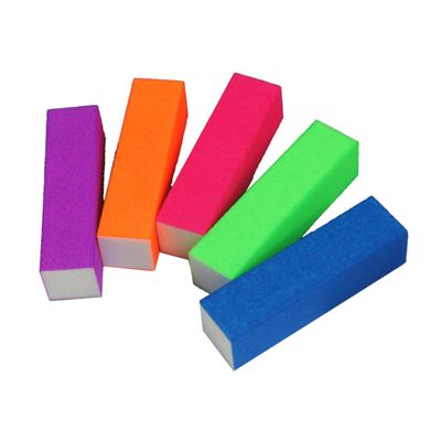 Angoily 10Pcs Sponge Nail Buffer Blocks for Manicure Pedicure All-Sided Sanding Files for Finger Toe Nails Random Color Pack Random Color