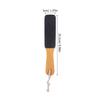 ABOOFAN 2pcs Dual-Sided Foot File with Wooden Handle Beech and Black Silicone Carbide Callus Remover for Pedicure Safe and Washable Foot Care Tool for Dead Skin Exfoliation view 2