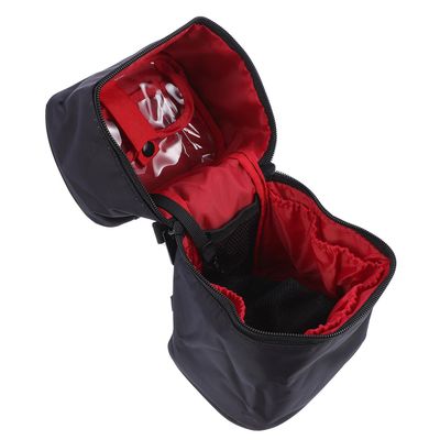 ASAKKURA Portable Travel Toiletry Bag Large Capacity Cosmetics Holder for Women and Men Double Zipper Makeup Organizer Pouch for Toiletries and Daily Essentials Stylish Black and Red Design