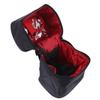 ASAKKURA Portable Travel Toiletry Bag Large Capacity Cosmetics Holder for Women and Men Double Zipper Makeup Organizer Pouch for Toiletries and Daily Essentials Stylish Black and Red Design view 1