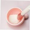 ARTSEWPLY Silicone Cosmetic Brush Cleaning Bowl Pink Portable Makeup Cleaner Tool with Scrubbing Mat for Deep Brush Cleaning Practical Gift for Makeup Lovers view 2