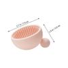 ARTSEWPLY Silicone Cosmetic Brush Cleaning Bowl Pink Portable Makeup Cleaner Tool with Scrubbing Mat for Deep Brush Cleaning Practical Gift for Makeup Lovers view 4