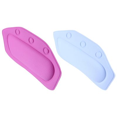 ASAKKURA 2pcs Bath Pillow with Strong Suction Cups Cushioned PVC Foam Bathtub Headrest for Spa Relaxation Non-Slip Tub Soft Neck Support and Comfortable Bathroom Accessory Random Color
