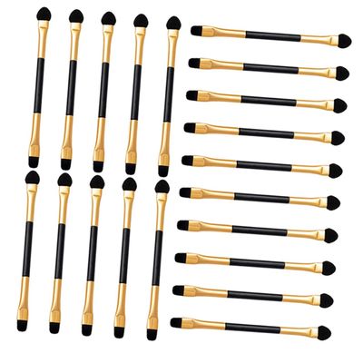 DEARMAMY 20pcs Dual-ended Eye Shadow Brushes for Women Compact Lightweight Makeup Brush for Precise Blending and Application Portable Eye Makeup Kit for Personal and Professional Use