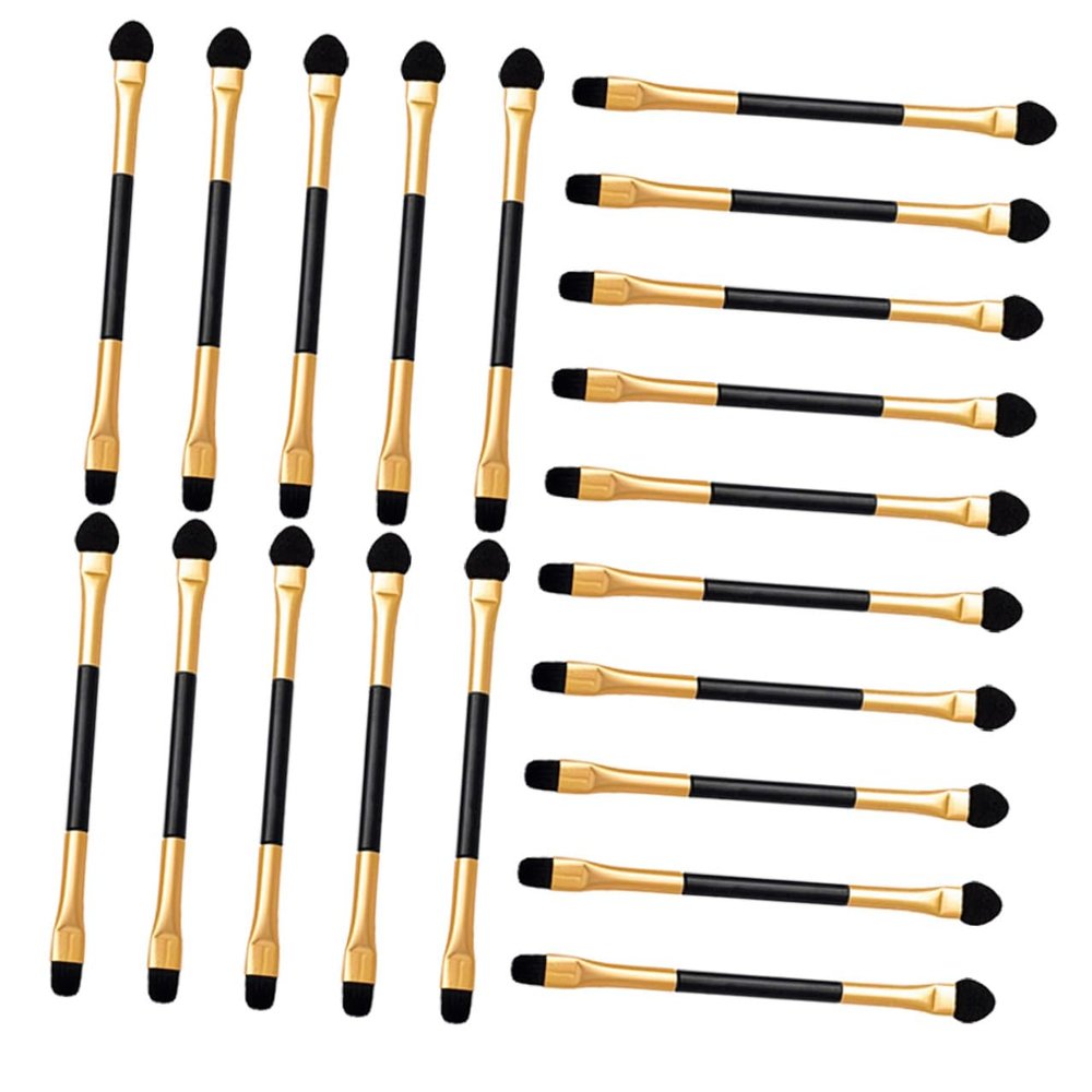 DEARMAMY 20pcs Dual-ended Eye Shadow Brushes for Women Compact Lightweight Makeup Brush for Precise Blending and Application Portable Eye Makeup Kit for Personal and Professional Use