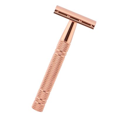AUTSUPPL Old Style Manual Razor with Anti-slip Handle Double-edged Safety Shaver for Men and Women Detachable Cutter Head for Beard Body Face and Armpit Hair Traditional Hair Razor for Home