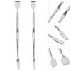 GANAZONO 2pcs Stainless Steel Blackhead Extractor for Women Facial Scraper Tool with Smooth Surface Comfortable Grip Lightweight Design for Pore Cleaning and Blackhead Removal view 2