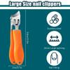 2 PCS Wide Jaw Opening Anti-Splash Slanted Nail Clipper, Curved Toenail Clippers for Thick Toenails, Ingrown Nail Clippers Wide Jaw Slanted Toenail Clippers for Women and Men (Black) view 2