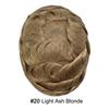 Toupee for Men French Lace Mens Toupee Hairpieces Remy Human Hair Replacement System Transparent Lace Hair System #20 Light Ash Blonde 100% Light to Med-Light Density 6"x9" view 2