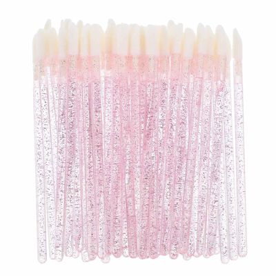 GALPADA 250pcs Pink Lip Gloss Applicator Brushes Bulk Makeup Tools for Women Ergonomic Plastic Flocking Lip Brushes for Even Color Distribution and Precise Cosmetic Application