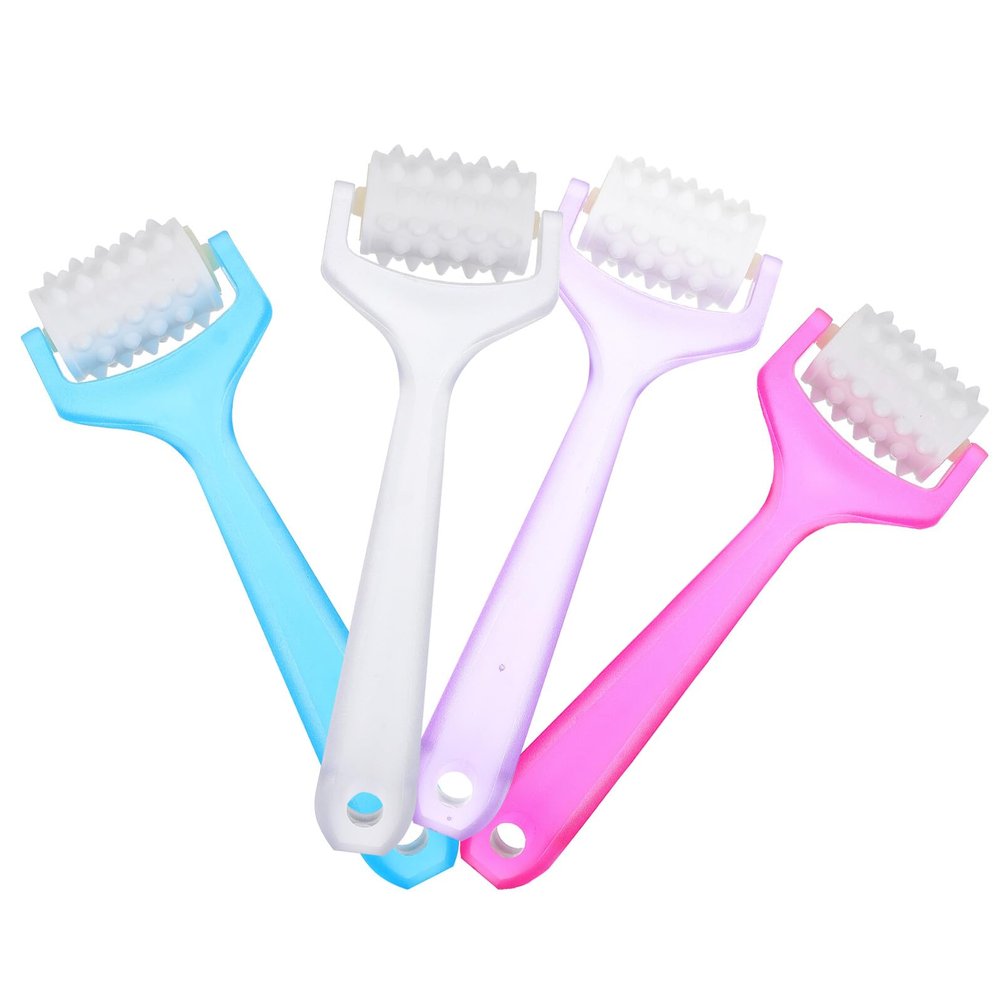 Didiseaon 4Pcs Facial Roller Massager for Women Manual Skin Care Tools with Hanging Wrinkle Reduction and Skin Rejuvenation Smooth Touch Design for Easy Use and Compact Storage Random Color