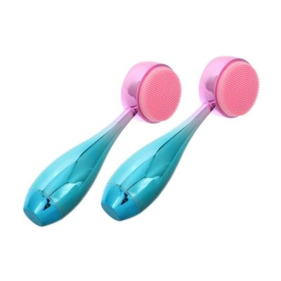 LOORGVEL 2pcs Dual-Sided Silicone Face Cleansing Brush for Exfoliating and Blackhead Removal Gentle Soft Bristles Skincare Tool for Daily Use and Travel Safe Silicone for All Skin Types