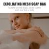 ASAKKURA 10Pcs Soap Pouch Saver Mesh Bags with Drawstring Exfoliating Foaming Net for Rich Bubbles Natural Soap Saver for Facial and Body Cleansing Easy to Hang and Dry Random Colors view 3