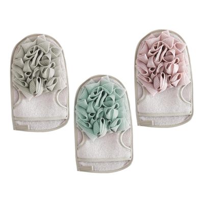 GETAJGHSD 3pcs Exfoliating Shower Gloves and Back Scrubber Double-Sided Bath Gloves for Gentle Deep Cleaning Skin Exfoliation and Enhanced Suitable for All Skin Types