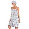 KEEPREAL Women's Spa Towel Wrap Set of 3, Pink Ribbons Bows Bathrobe Shower Bath Body Wrap with Adjustable Closure#160 view 3