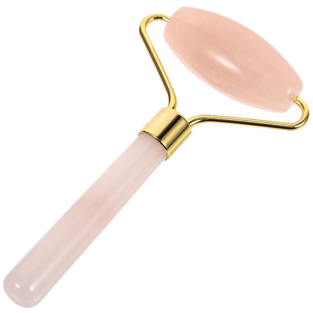 FESTFENDS Jade Facial Massage Roller Handheld Skin Massager Ergonomic Grip Smooth Cooling Surface for Face and Body Relaxation and Anti-Aging