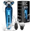 Electric Razor for Men, Cordless 3D Rotary Head Shavers for Men Face, Wet/Dry Waterproof, LED Display, Ideal Gift for Husband/Dad/Boyfriend (Blue) view 1
