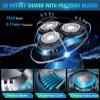 Electric Razor for Men, Cordless 3D Rotary Head Shavers for Men Face, Wet/Dry Waterproof, LED Display, Ideal Gift for Husband/Dad/Boyfriend (Blue) view 3