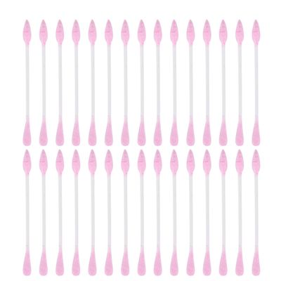 COOPHYA 300pcs Disposable Double-head Cotton Swabs Pink Soft Gentle Paper Stick Multipurpose Makeup Tool for Home Travel Ear Cleaning and Beauty Accessories