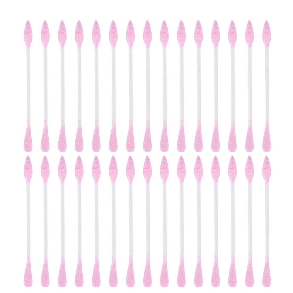 COOPHYA 300pcs Disposable Double-head Cotton Swabs Pink Soft Gentle Paper Stick Multipurpose Makeup Tool for Home Travel Ear Cleaning and Beauty Accessories