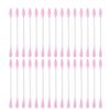 COOPHYA 300pcs Disposable Double-head Cotton Swabs Pink Soft Gentle Paper Stick Multipurpose Makeup Tool for Home Travel Ear Cleaning and Beauty Accessories view 1