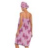 KEEPREAL Women's Spa Towel Wrap Set of 3, Cute Pink Bows Bathrobe Shower Bath Body Wrap with Adjustable Closure#790 view 2