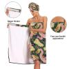 KEEPREAL Women's Spa Towel Wrap Set of 3, Pink Dragons Bathrobe Shower Bath Body Wrap with Adjustable Closure#428 view 4