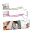 ADOCARN 2Pcs Long Handle Face Exfoliating Brush for Women Soft Dense Bristles Facial Cleaning Tool for Deep Pore Cleansing Makeup and Skin Smoothing Portable Compact Design Beige and Pink view 4