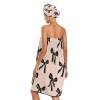 KEEPREAL Women's Spa Towel Wrap Set of 3, Black Bow Bathrobe Shower Bath Body Wrap with Adjustable Closure#193 view 2