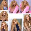 Color 27 Bundles Human Hair Honey Blonde Kinky Curly Bundles 18 20 22 Inch Brazilian Unprocessed Virgin Hair Extensions view 2