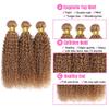 Color 27 Bundles Human Hair Honey Blonde Kinky Curly Bundles 18 20 22 Inch Brazilian Unprocessed Virgin Hair Extensions view 3