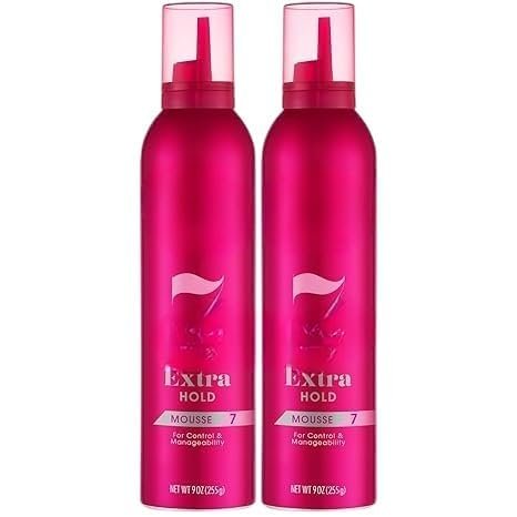 Extra Hold Mousse for Curly Hair, Wavy, All Hair Types, Moisturizing & Nourishing, Foam, Scented 9 oz (Pack of 2)