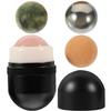 DECORNIJIA Cooling Jade Roller for Face and Neck Massage Metal Casing Massage Ball for Eye Care and Absorption Soothes Puffiness and Enhances Skin Health Gift for Women view 1