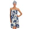 KEEPREAL Women's Spa Towel Wrap Set of 3, Chinese Dragon Pattern Bathrobe Shower Bath Body Wrap with Adjustable Closure#432 view 1