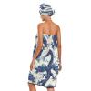 KEEPREAL Women's Spa Towel Wrap Set of 3, Chinese Dragon Pattern Bathrobe Shower Bath Body Wrap with Adjustable Closure#432 view 2