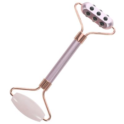 HAMPPLIES Mineral Stone Face Roller Massager Lightweight Beauty Massage Tool for Face Neck and Eyes Portable Small Enhances Circulation and Skin Soothing Facial Roller for Daily Skincare