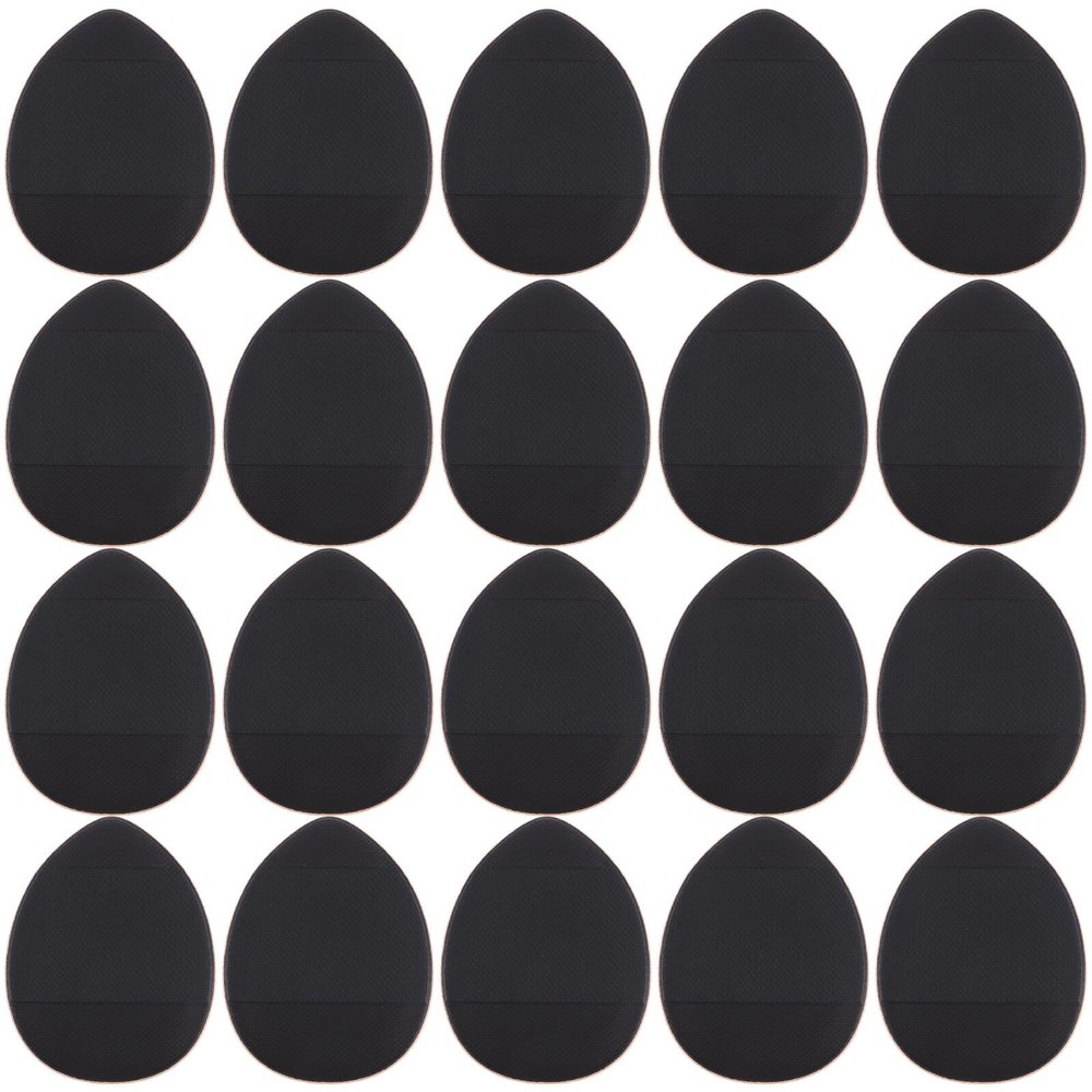 ARTSEWPLY 20pcs Mini Makeup Puff Powder Puff Black Finger End Cosmetic Sponge for Dry Wet Use Portable Cosmetic Sponge Pad for Foundation Concealer Blusher Application