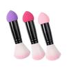 HEANUJJ 3pcs Double Ended Makeup Brush with Blending Blush and Powder Application Compact Portable Design for Travel Go Touch-ups Lightweight Fine Bristles for Even Natural Finish view 1