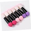 HEANUJJ 3pcs Double Ended Makeup Brush with Blending Blush and Powder Application Compact Portable Design for Travel Go Touch-ups Lightweight Fine Bristles for Even Natural Finish view 3